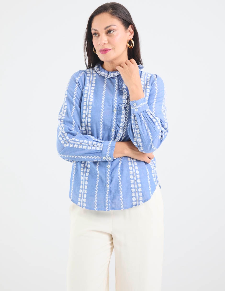 Blusa manga larga para mujer 7