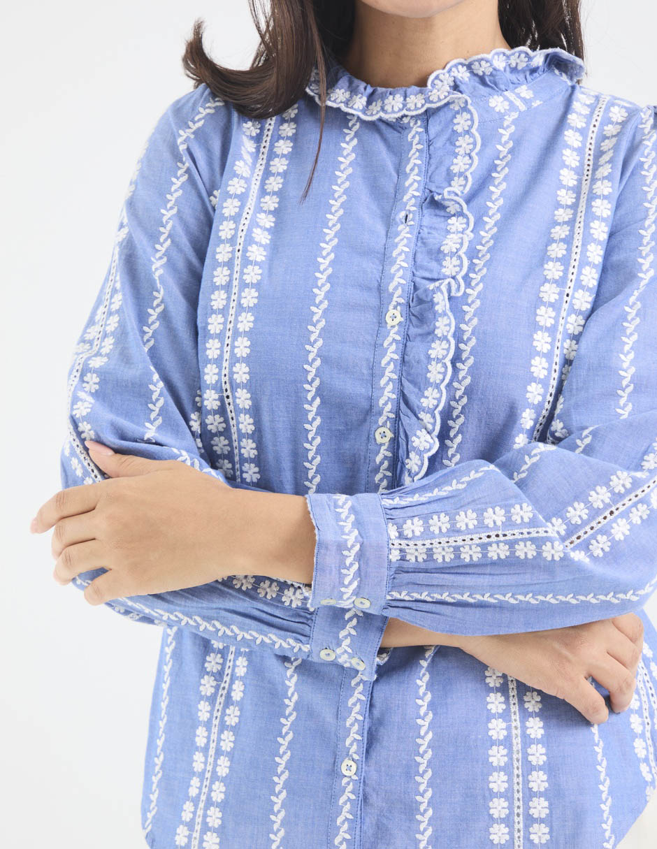 Blusa manga larga para mujer 5
