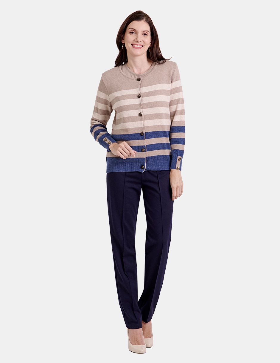 Suéter cuello redondo para mujer