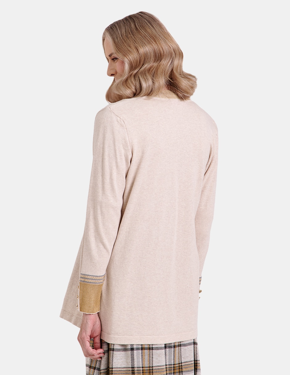 Suéter cuello solapa para mujer