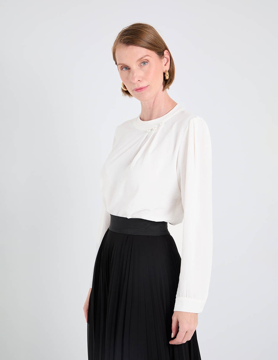 Blusa túnica manga larga para mujer 1