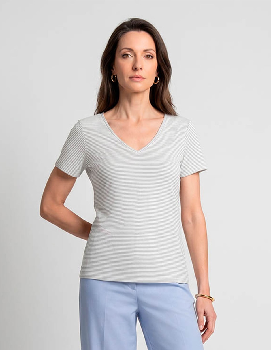 Blusa manga corta para mujer
