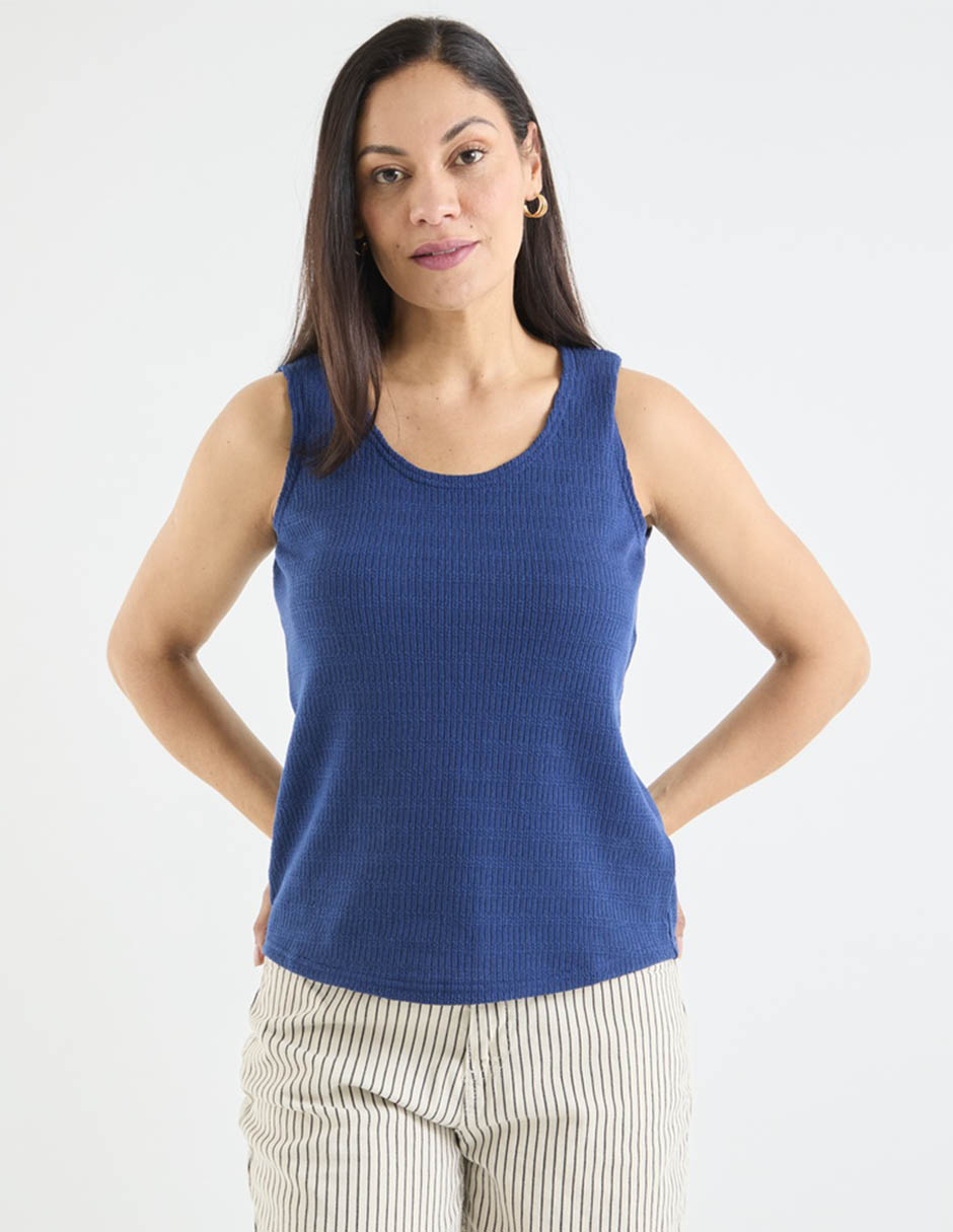 Top cuello redondo tirante ancho