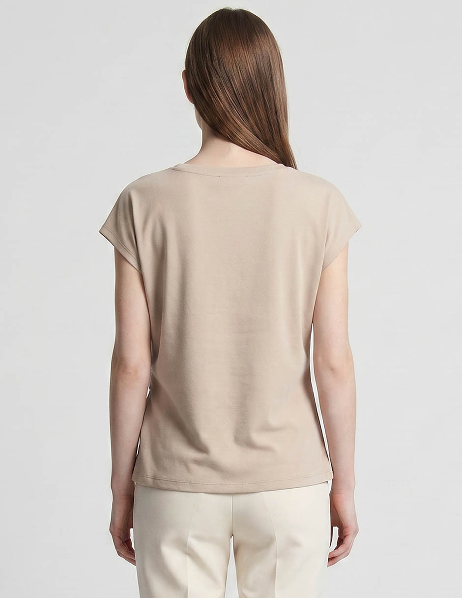 Blusa damaia atelier manga corta para mujer