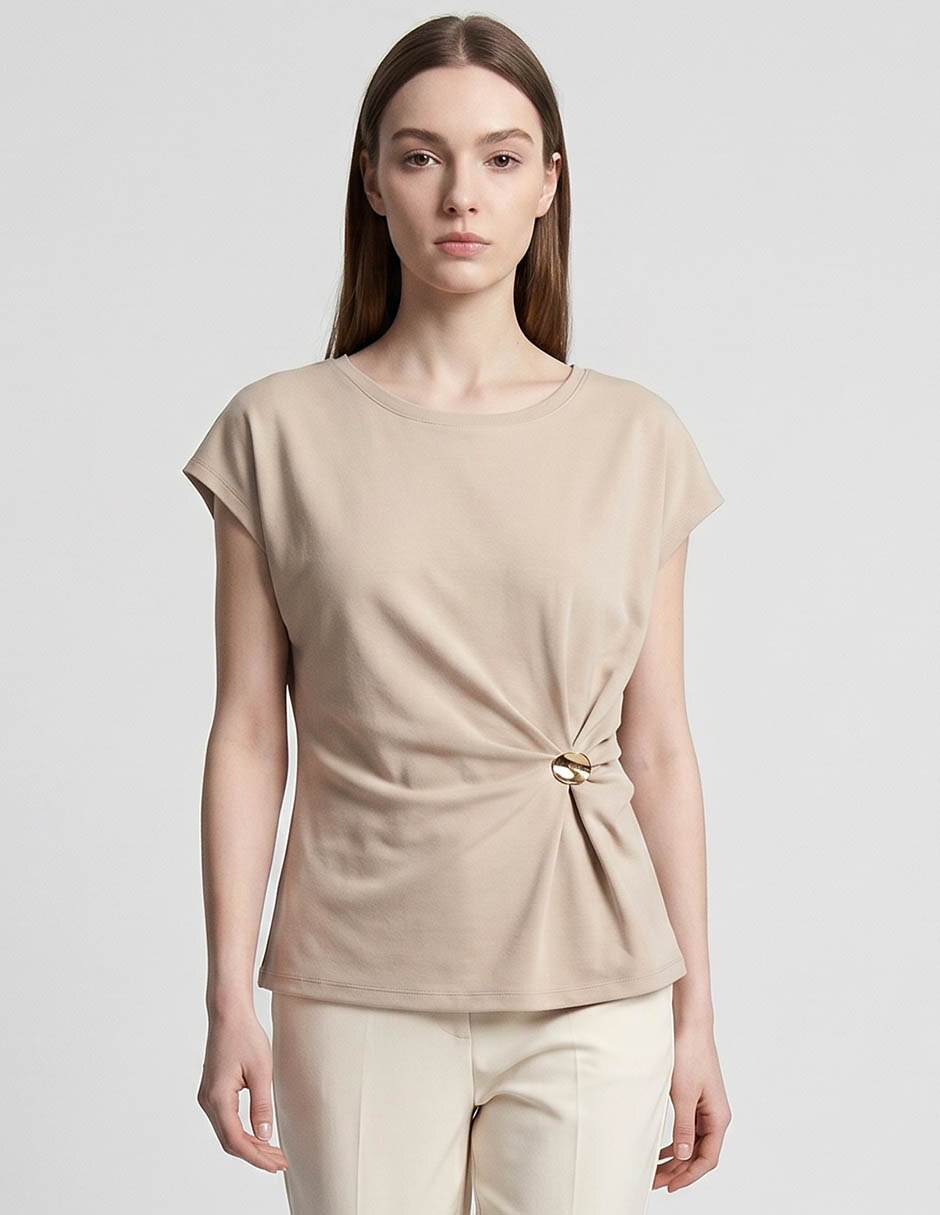 Blusa manga corta para mujer