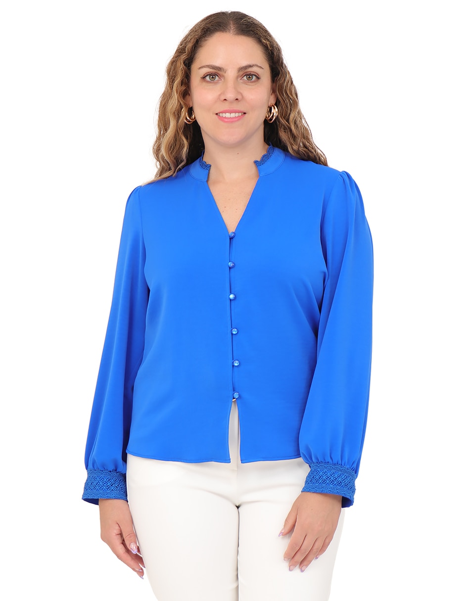 Blusa manga larga para mujer