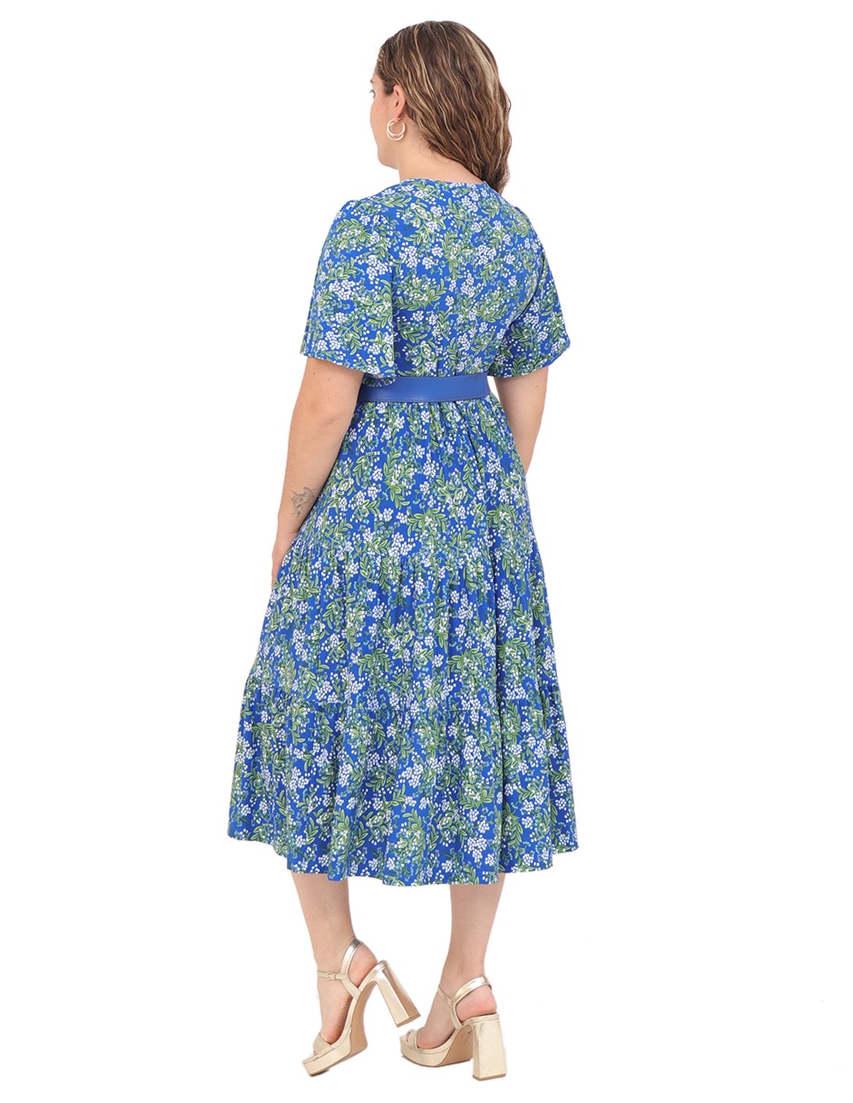 Vestido midi casual duplan petite grupo virginia para mujer