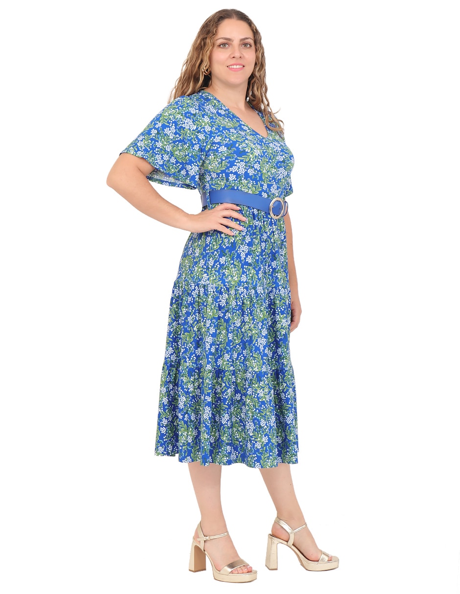 Vestido midi casual duplan petite grupo virginia para mujer