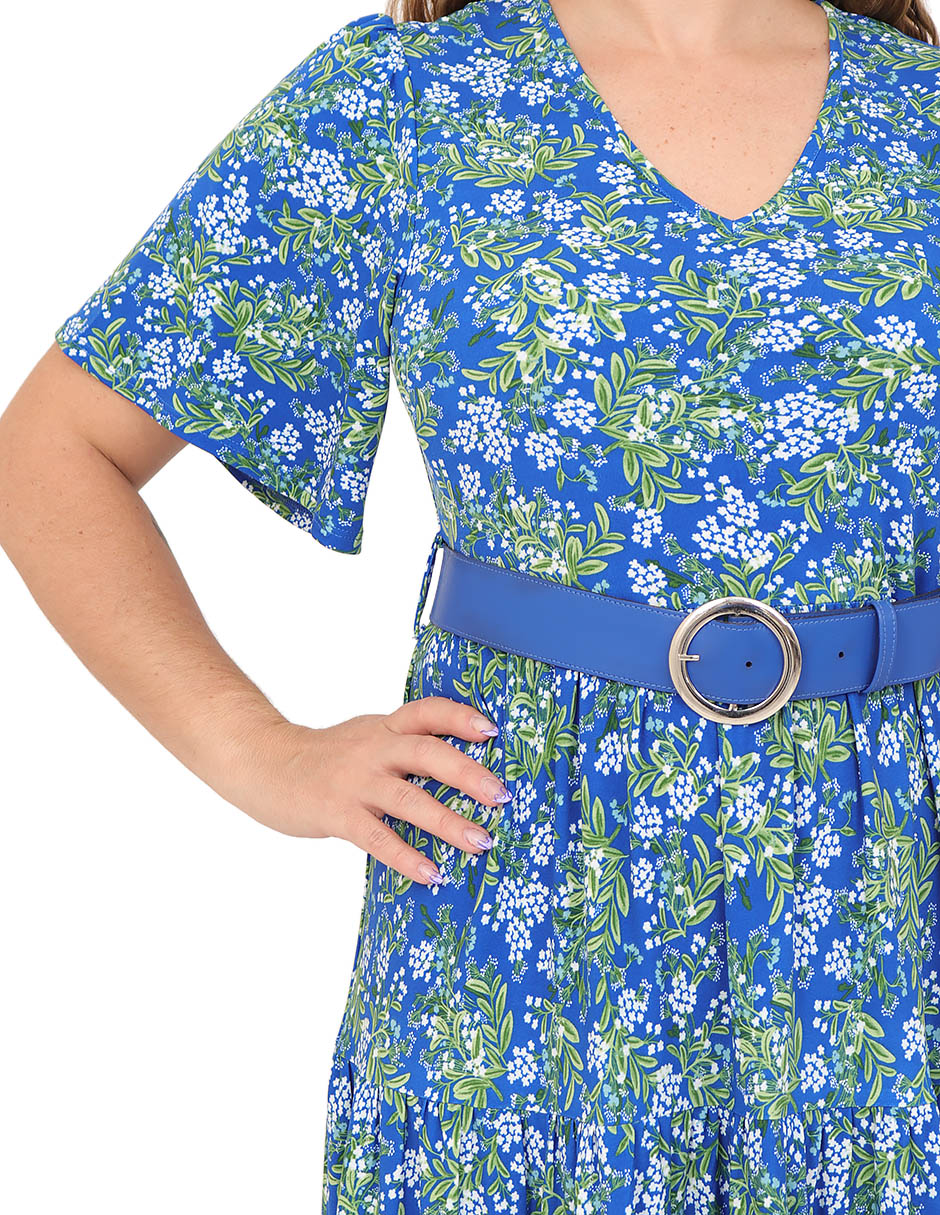 Vestido midi casual duplan petite grupo virginia para mujer