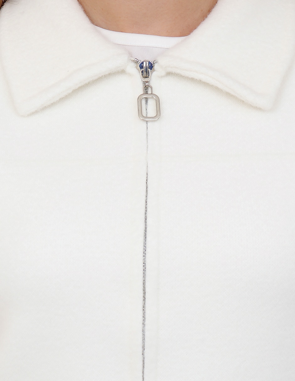 Suéter duplan petite cuello camisero para mujer