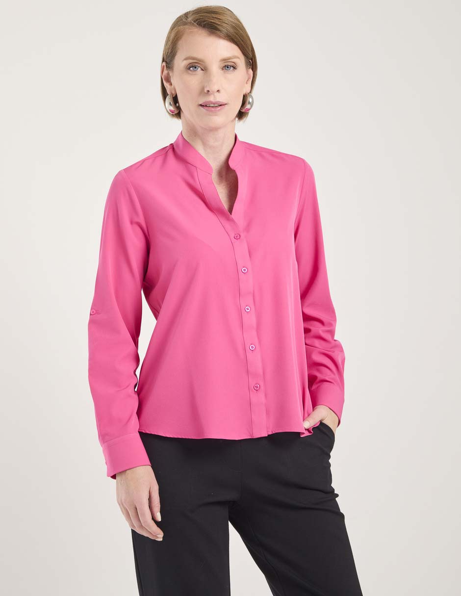 Blusa camisera manga larga para mujer 1