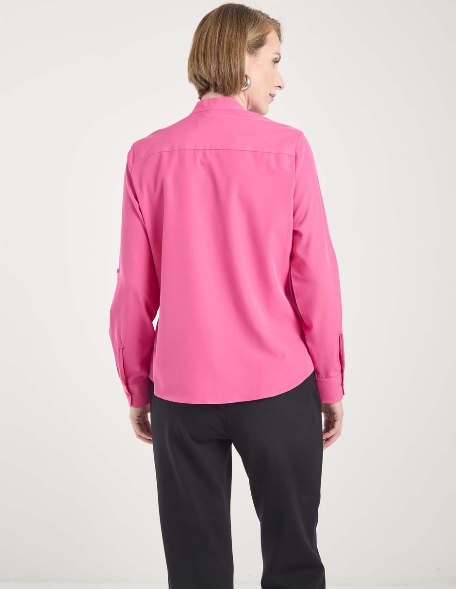 Blusa camisera manga larga para mujer 5