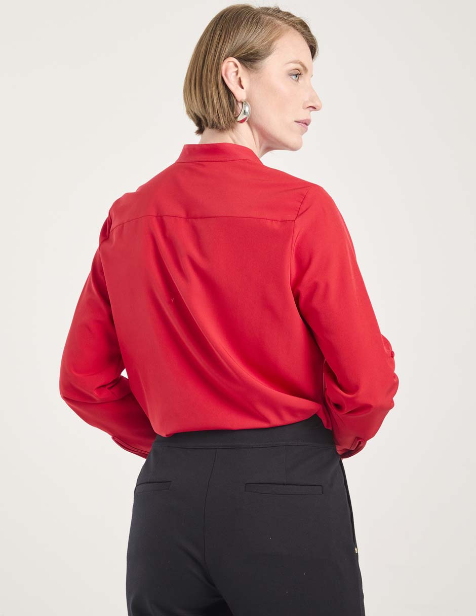 Blusa camisera manga larga para mujer 6