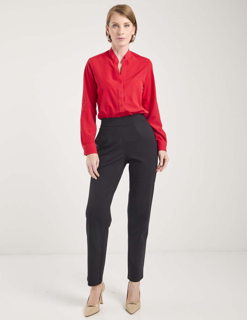 Blusa camisera manga larga para mujer 7