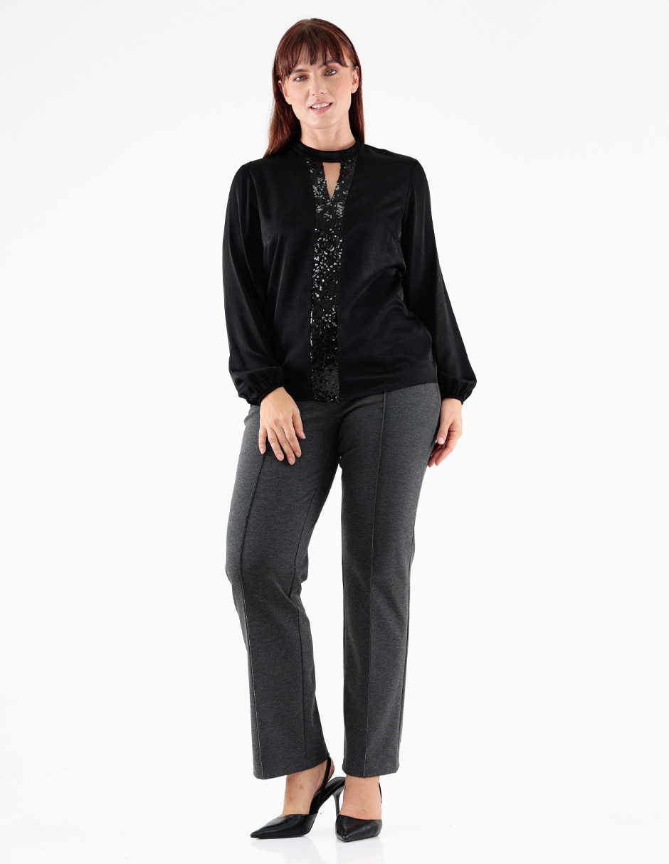 Blusa manga larga para mujer