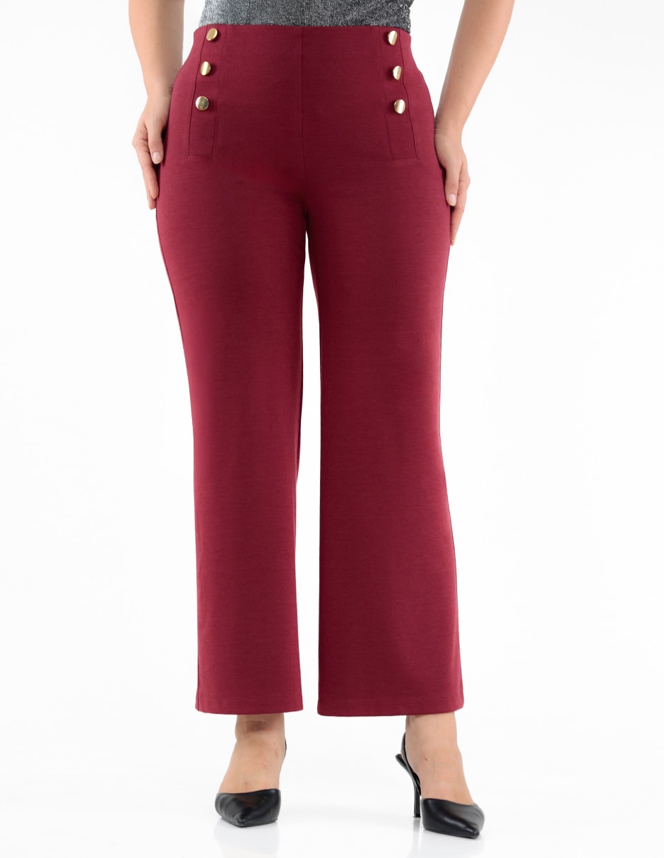 Pantalón de vestir straight para mujer