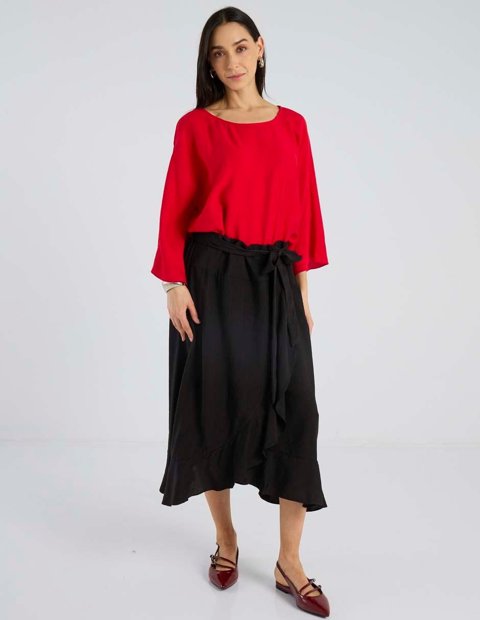 Blusa Lorenza Blau manga larga para mujer