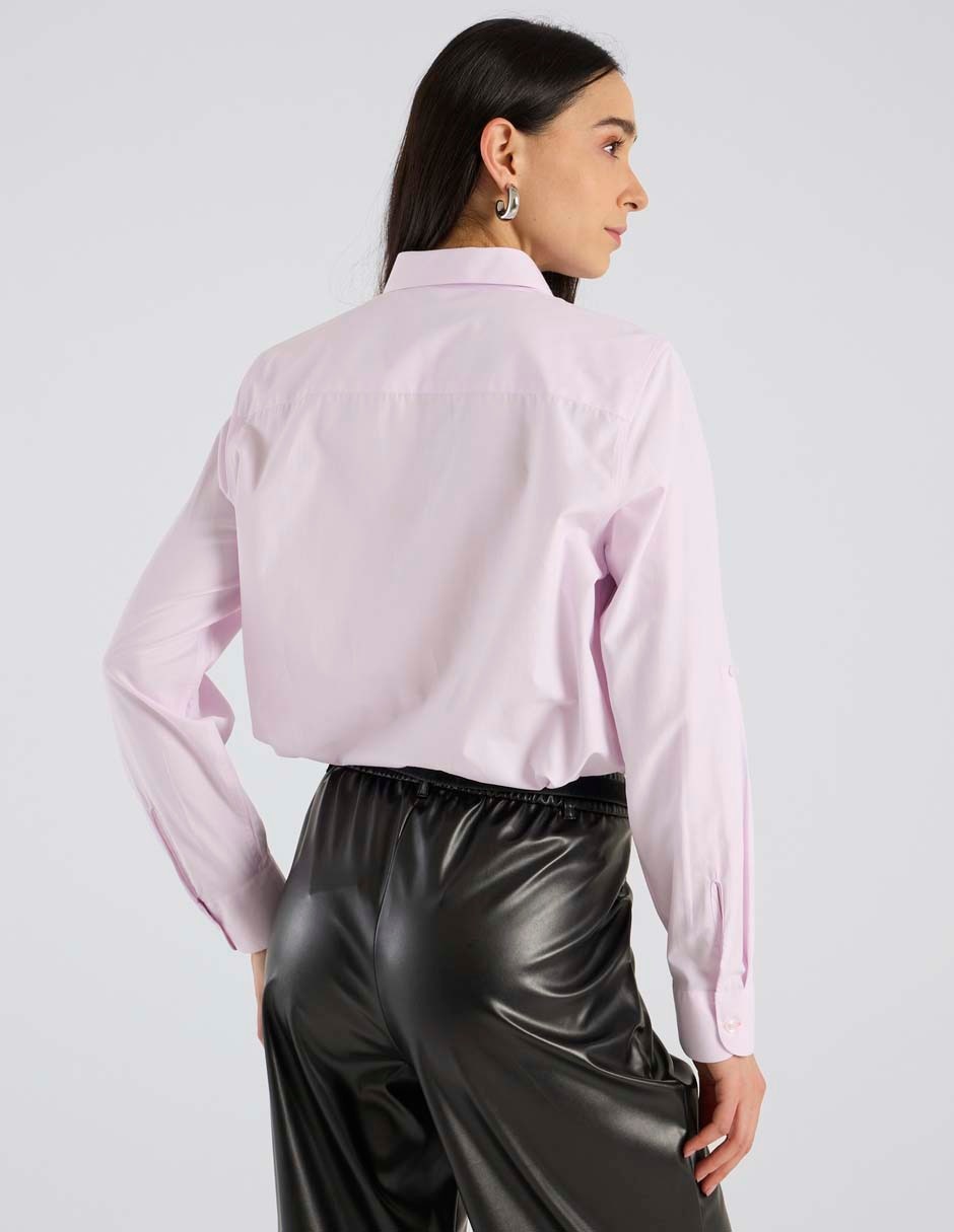 Blusa camisera manga larga para mujer 6