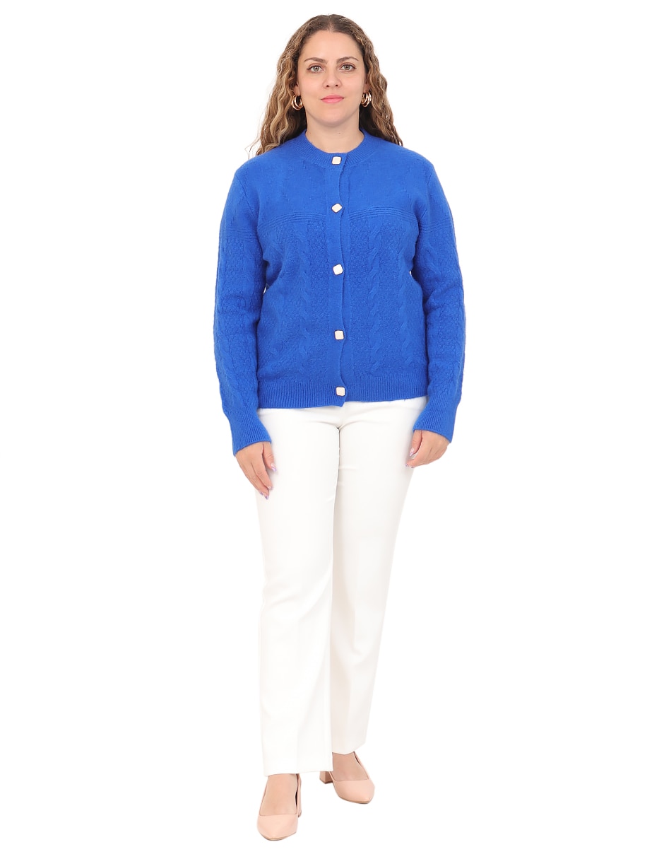 Suéter cuello redondo para mujer 4