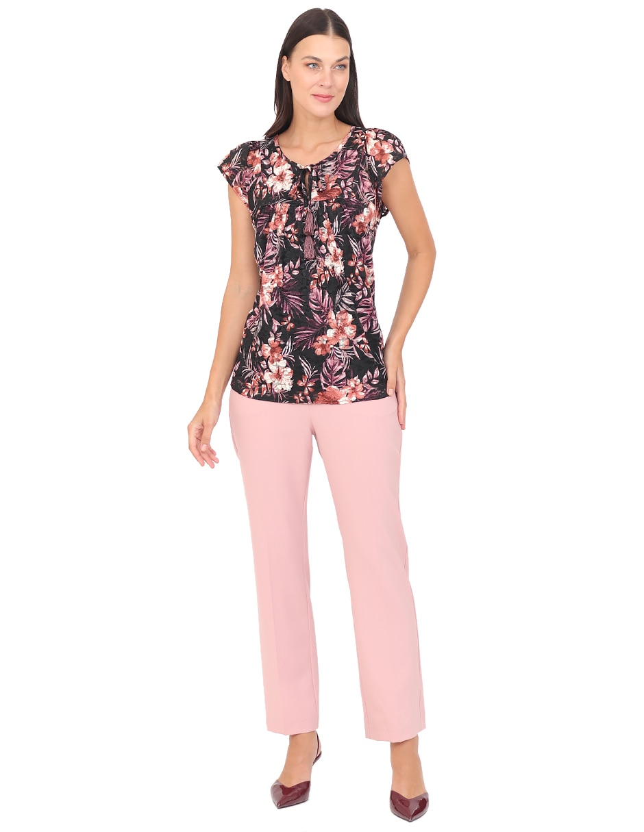 Blusa duplan manga corta para mujer