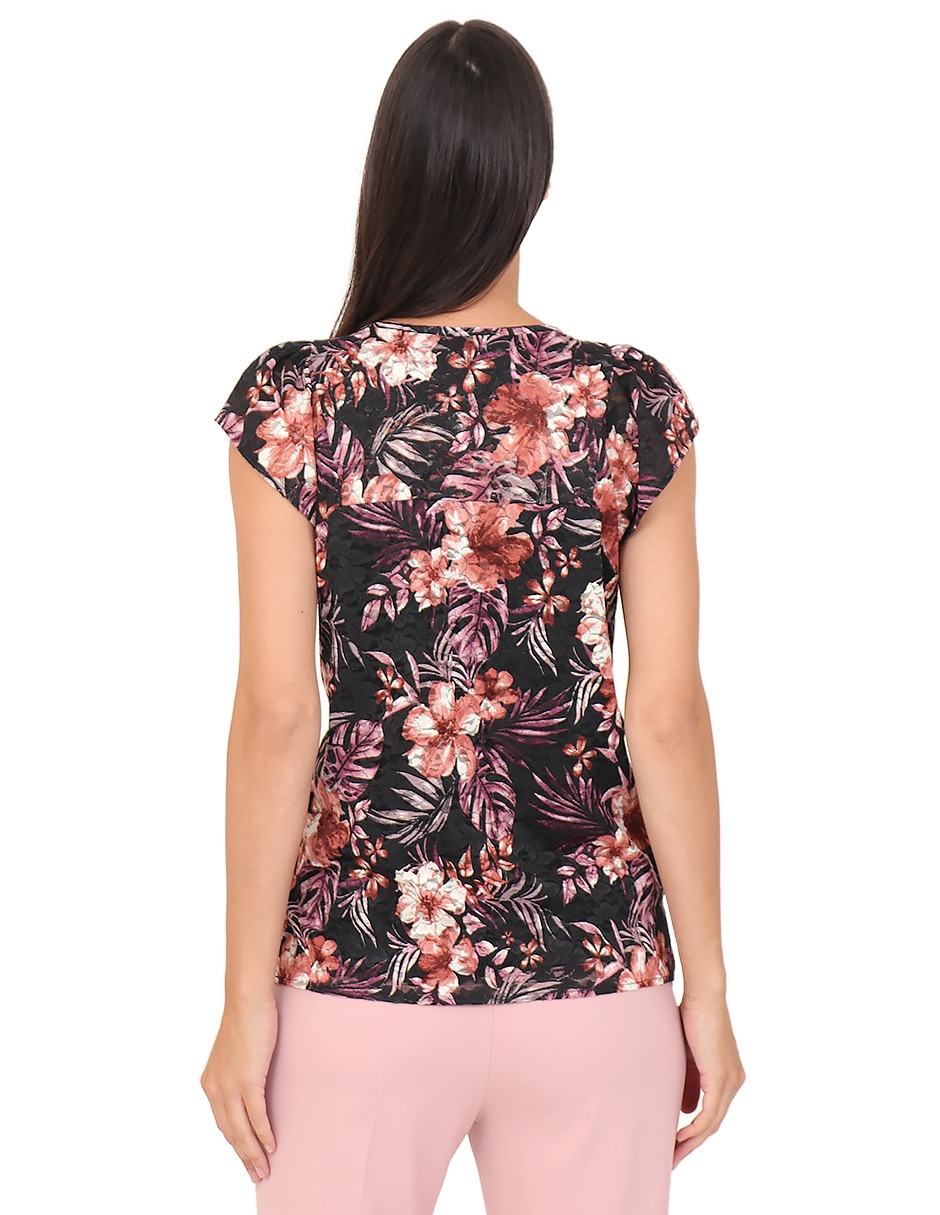 Blusa duplan manga corta para mujer