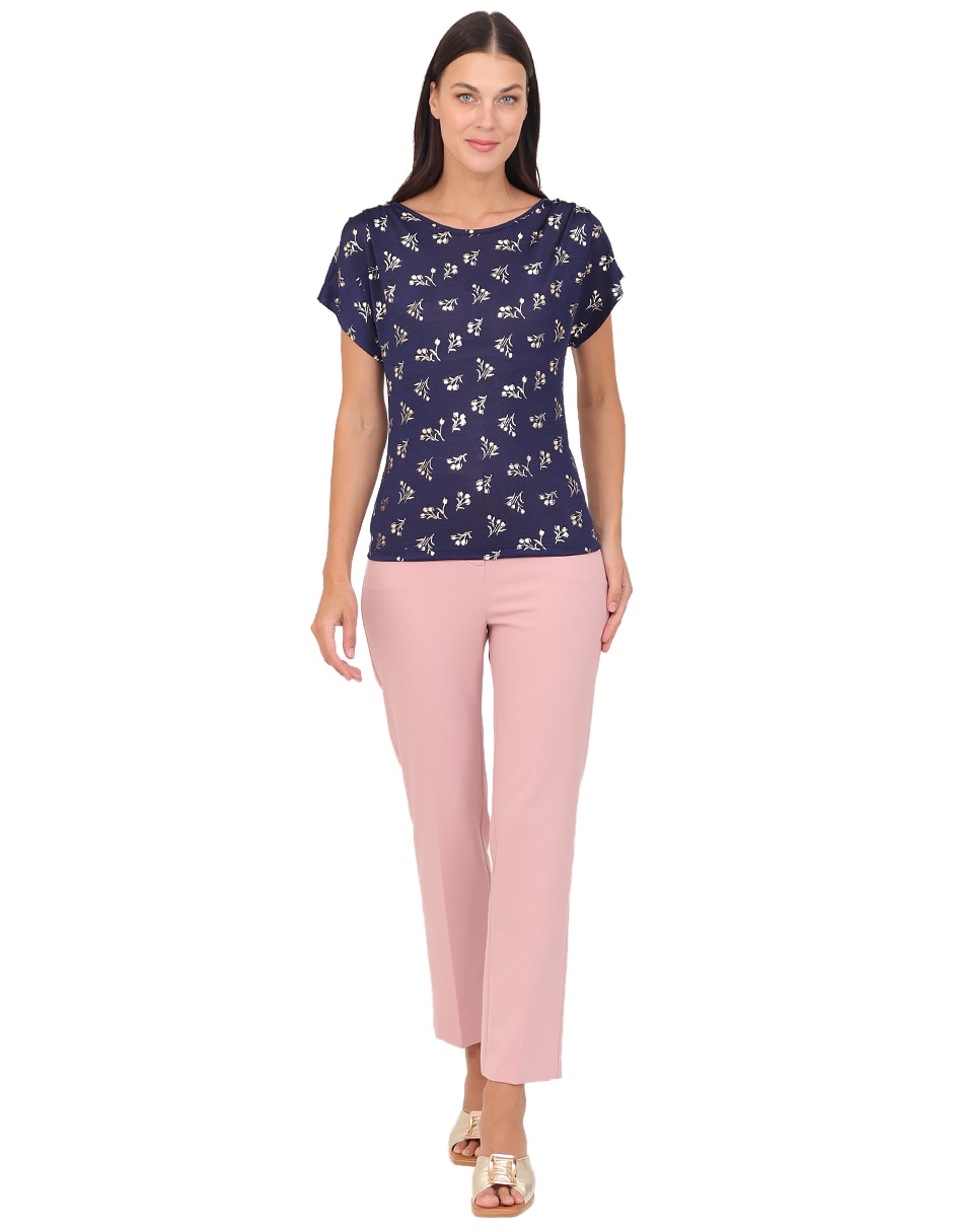 Blusa duplan manga corta para mujer