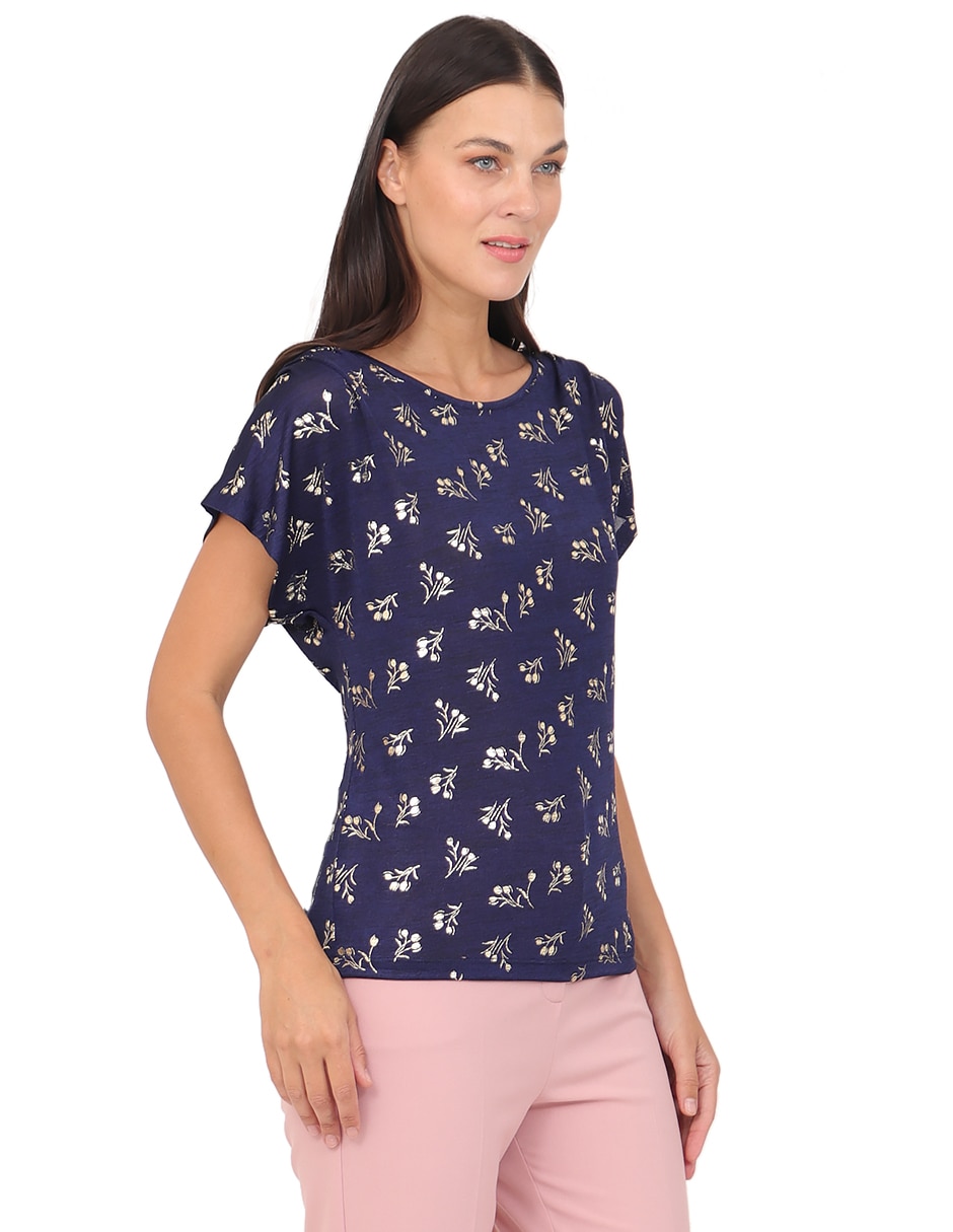 Blusa duplan manga corta para mujer