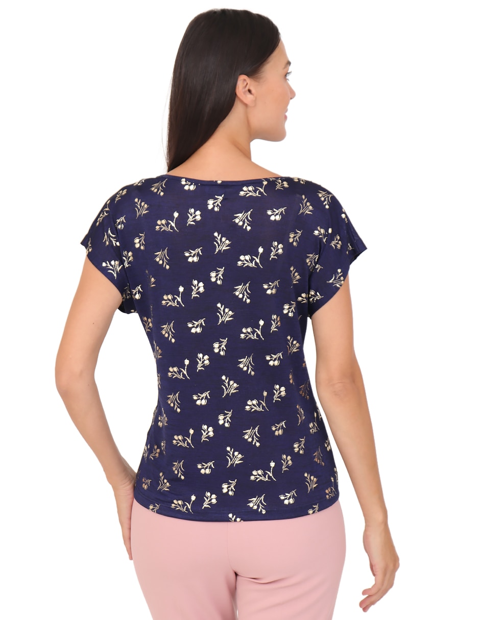 Blusa duplan manga corta para mujer