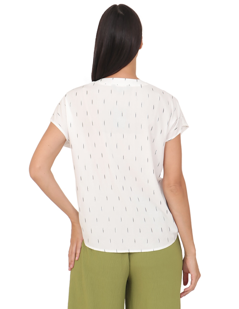 Blusa duplan manga corta para mujer