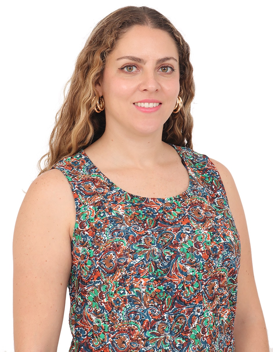 Top Duplan Petite cuello redondo tirante ancho