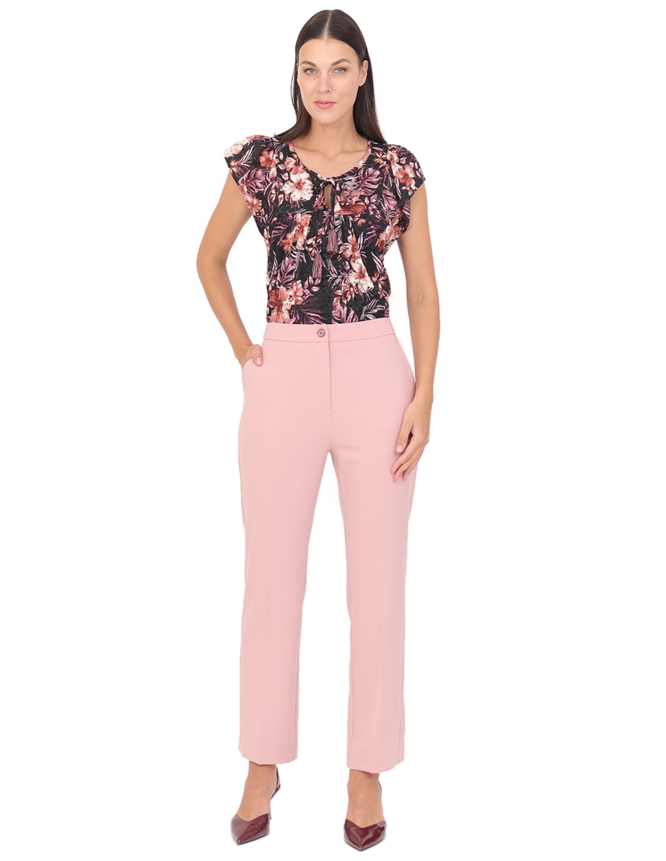 Pantalón de vestir duplan slim para mujer