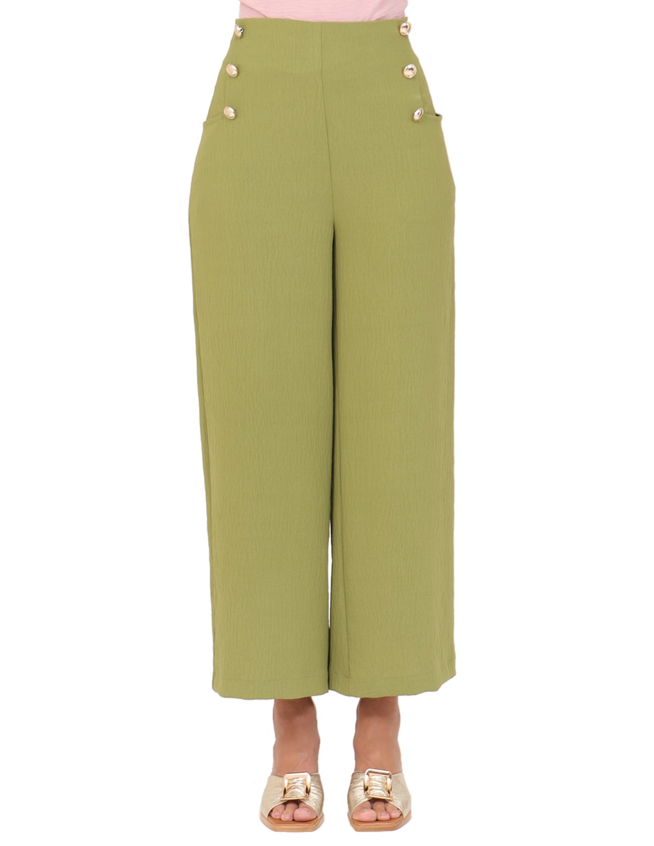 Pantalón coulotte wide leg para mujer