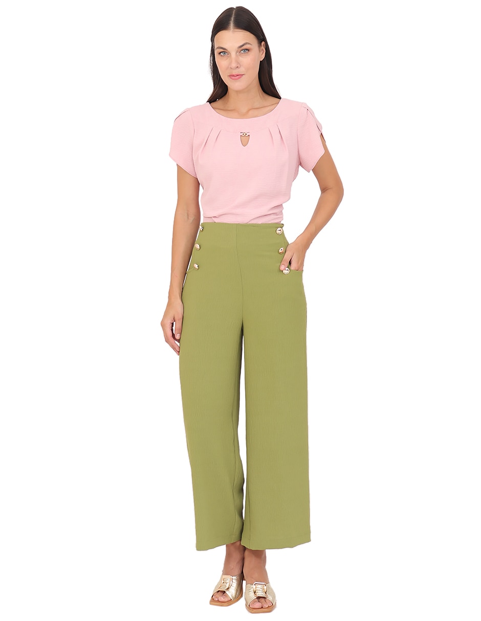 Pantalón coulotte wide leg para mujer 2