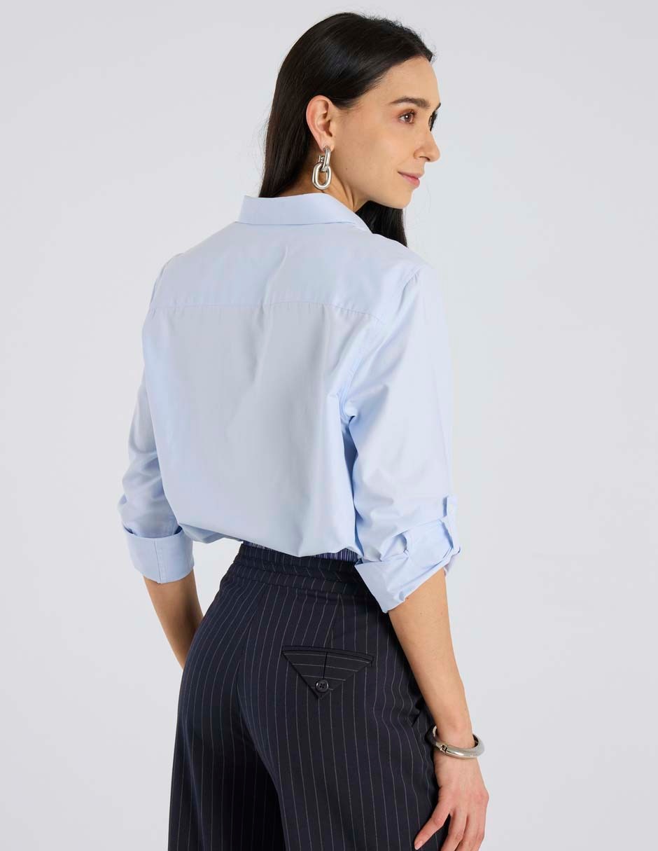 Blusa camisera manga larga para mujer 6