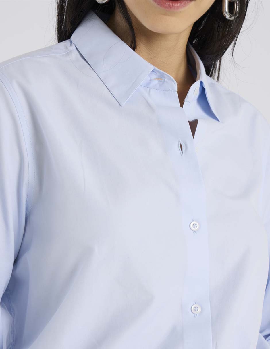 Blusa camisera manga larga para mujer 8