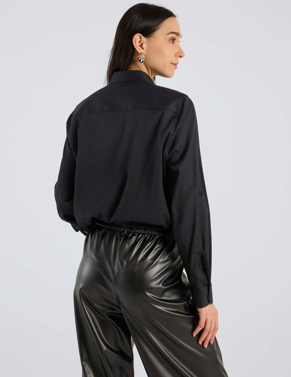 Blusa camisera manga larga para mujer 6