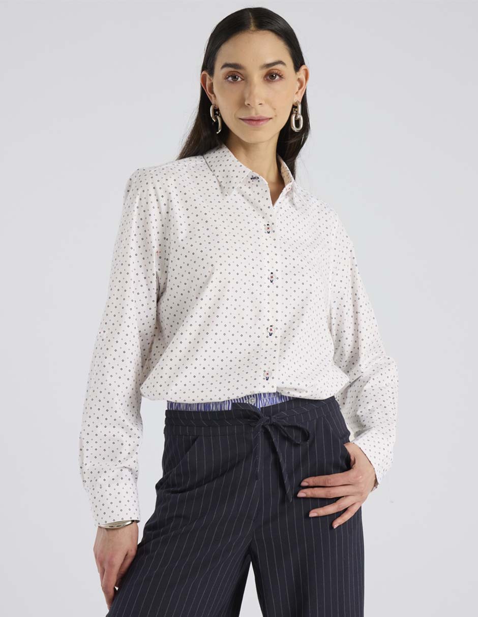 Blusa camisera manga larga para mujer 1