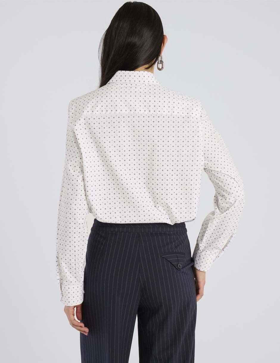 Blusa camisera manga larga para mujer 6