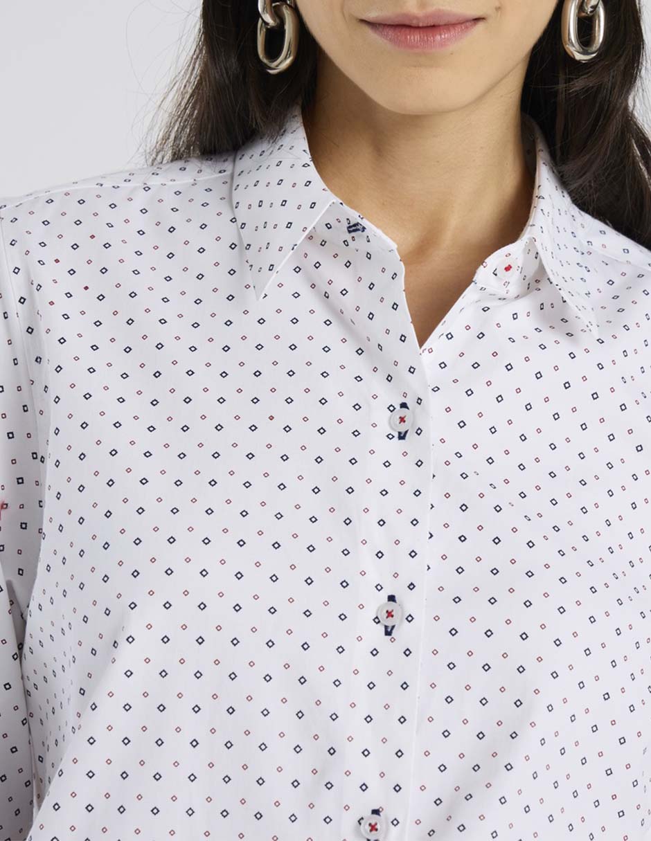 Blusa camisera manga larga para mujer 8