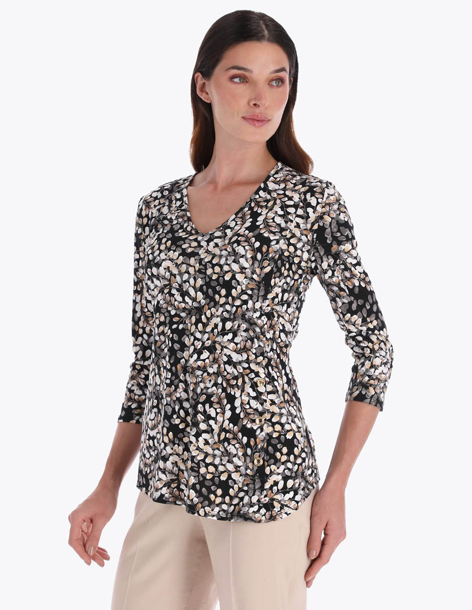 Blusa manga 3/4 para mujer Blusa manga 3/4 para mujer