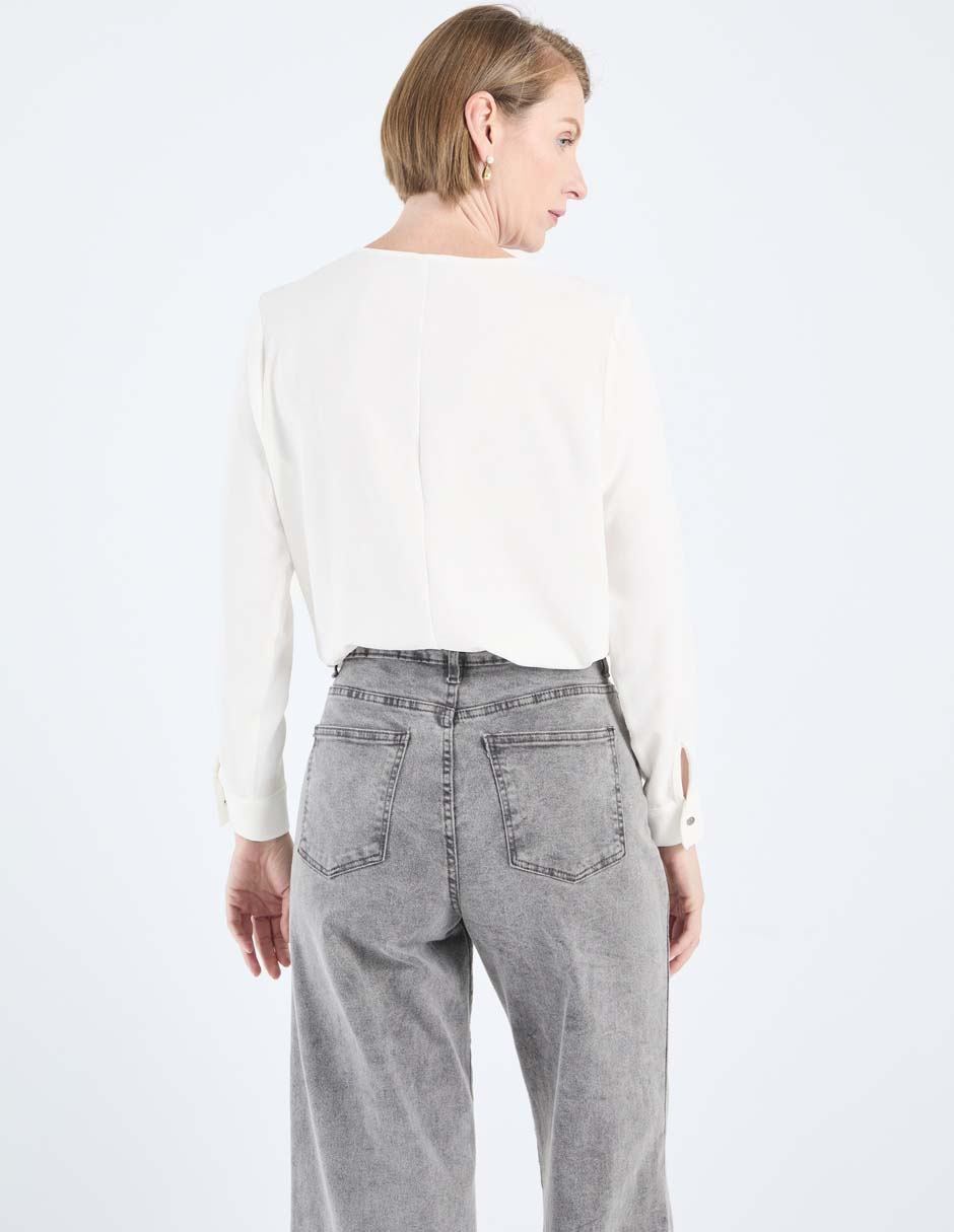 Blusa túnica manga larga para mujer 6