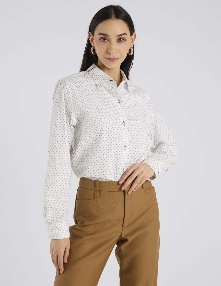 Blusa camisera manga larga para mujer 1