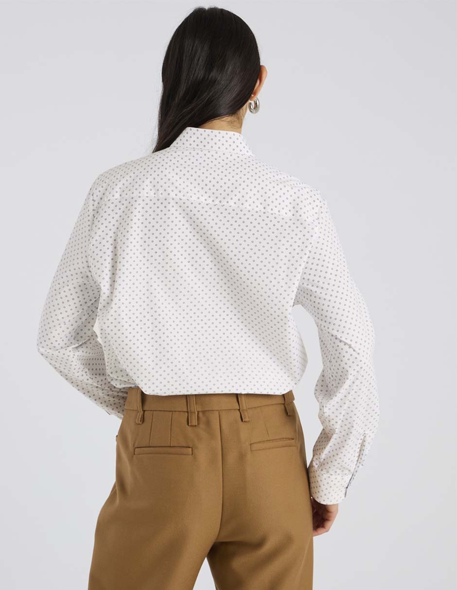Blusa camisera manga larga para mujer 6