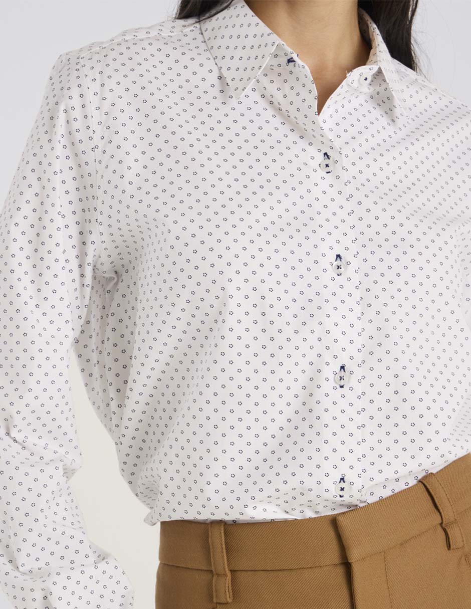 Blusa camisera manga larga para mujer 8