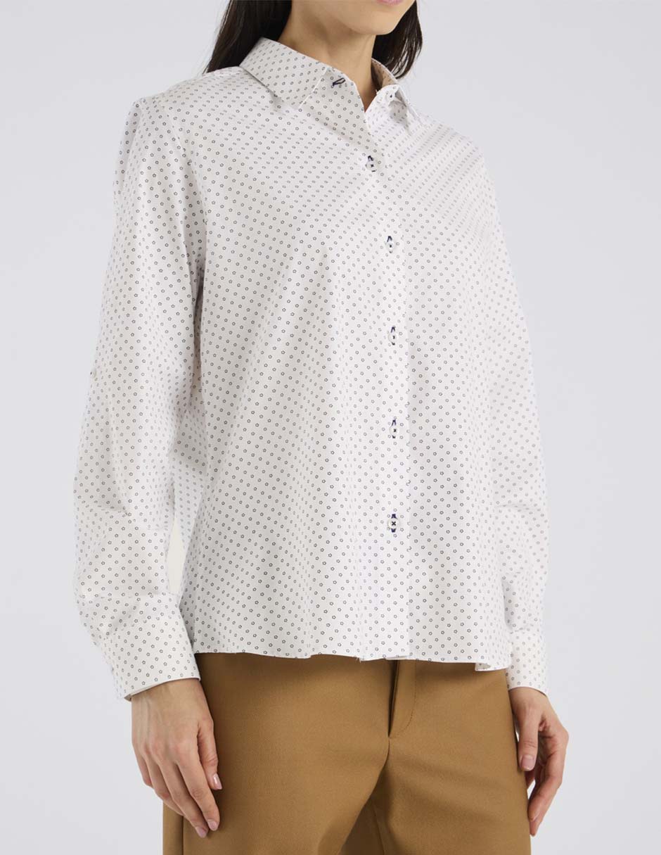 Blusa camisera manga larga para mujer 9