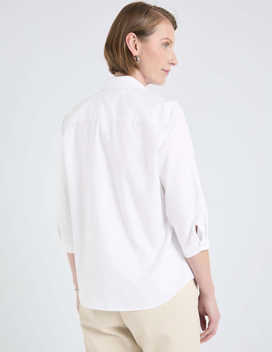 Blusa camisera manga 3/4 para mujer 6