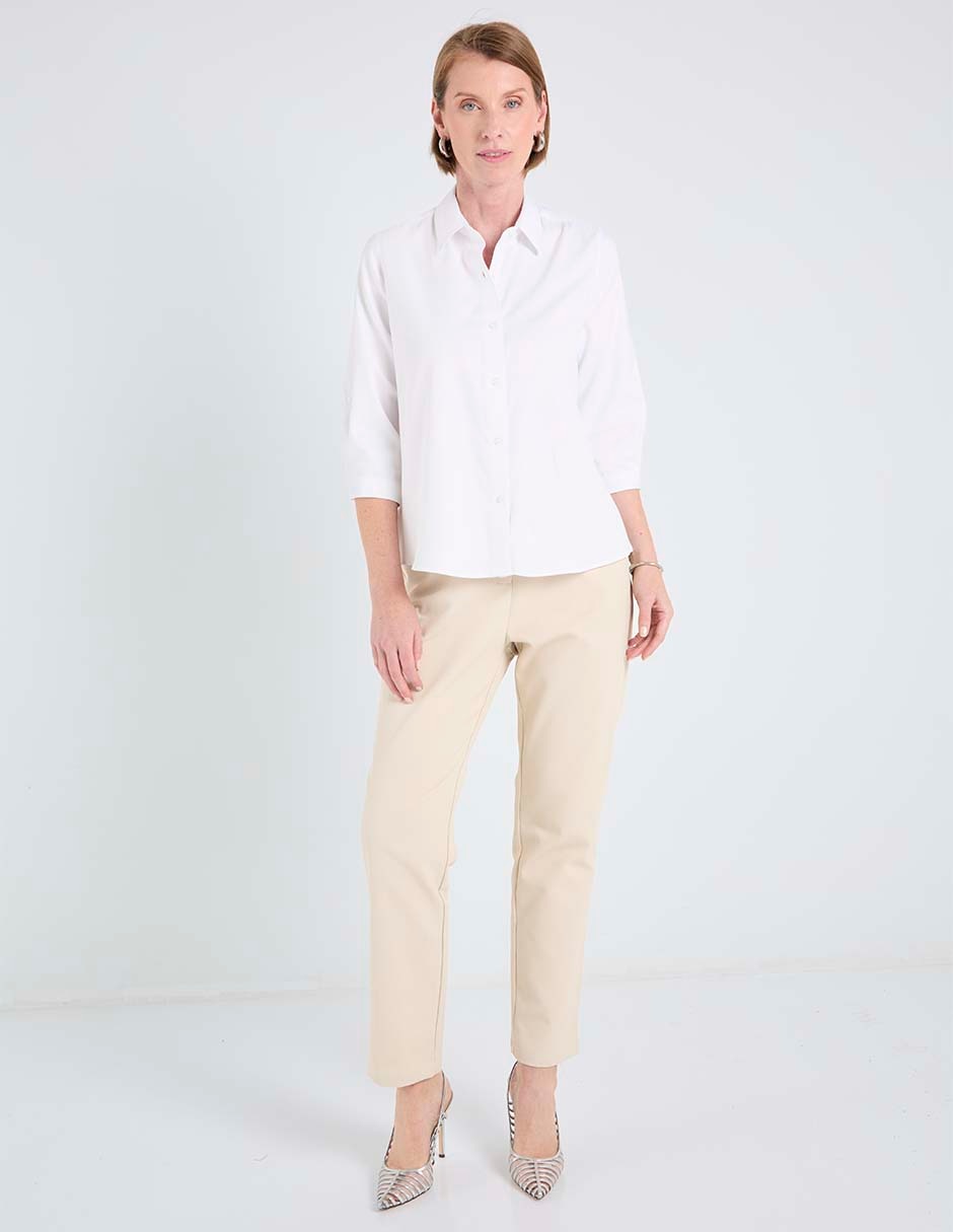 Blusa camisera manga 3/4 para mujer 7