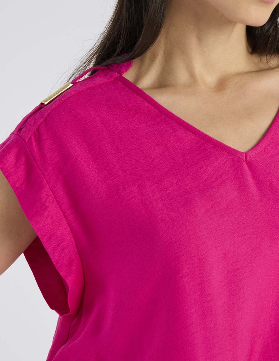 Blusa manga corta para mujer 7