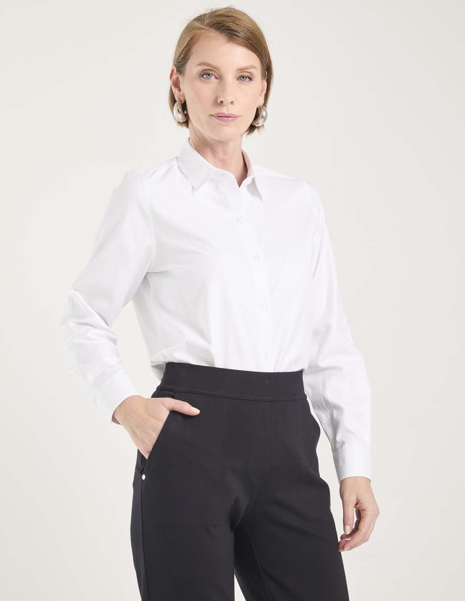 Blusa camisera manga larga para mujer 1