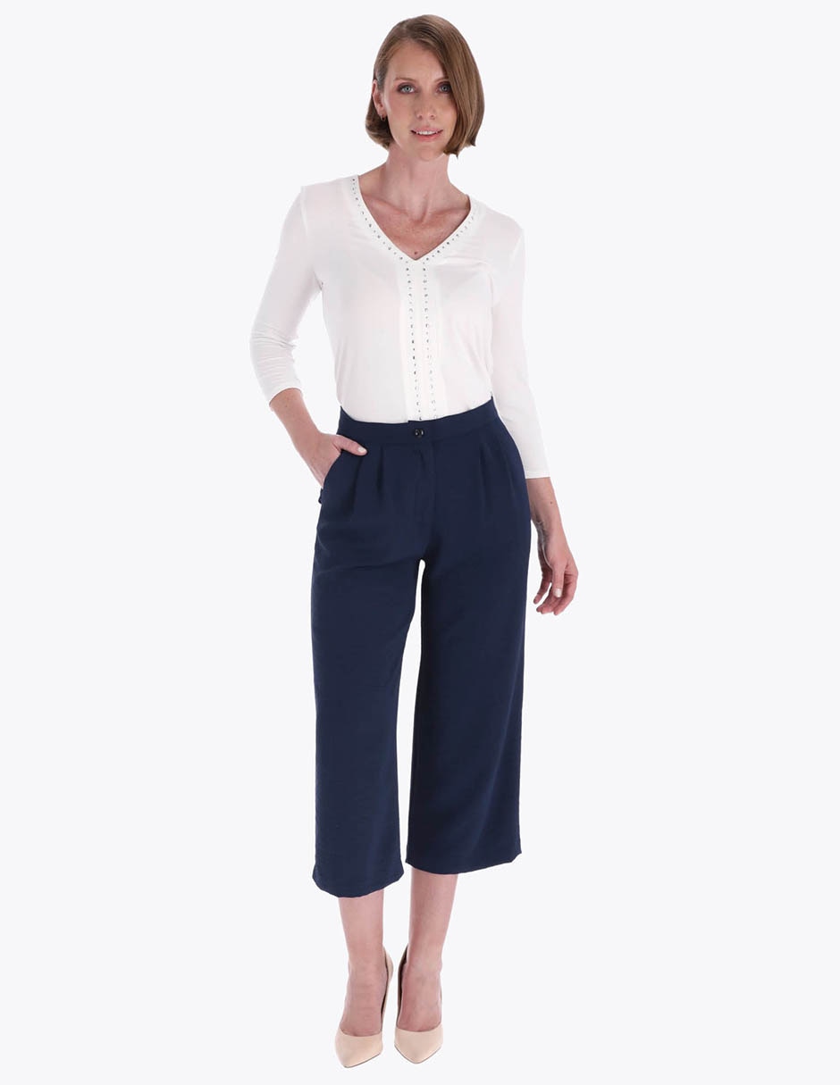 Pantalón coulotte amplio para mujer 3